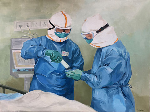 战疫（个人主页-ZNDQ3MDk2MzY=） - 绘画 - 站酷设计师虚拟键原创素材 - 站酷ZCOOL