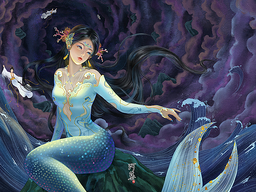 山海经拟人-鲛人