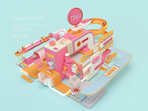 C4D banner 海报 想要几罩杯,自己说!