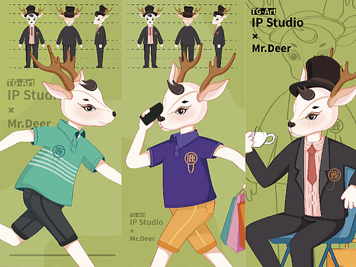 天公作美原创IP形象 I 鹿先生&鹿精灵（个人主页-ZNTkzNDM4NDg=） - IP形象 - 站酷设计师本宫T3T原创素材 - 站酷ZCOOL