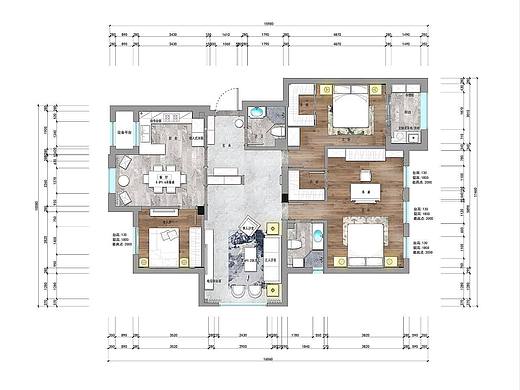 室内彩色平面图案例欣赏