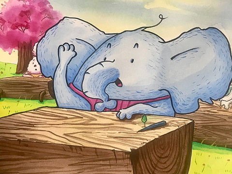 新作品水彩绘本