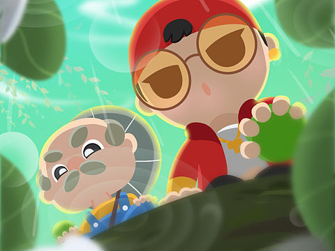 原创插画｜清明雨山缓春光、居家齐心待疫散