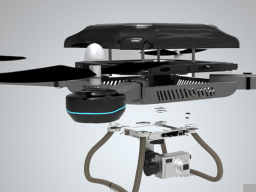 品牌72108介子ring6年前kfgz[商业设计]便携式折叠四轴无人机飞行器