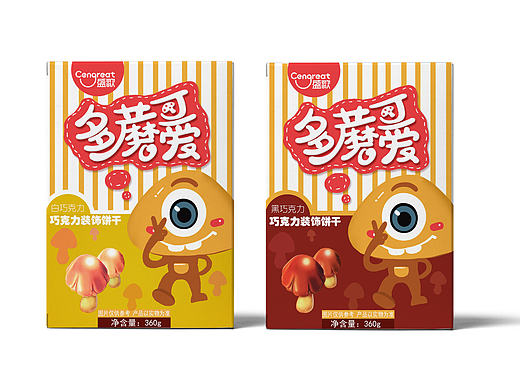 盛歌多磨可爱蘑菇饼干包装