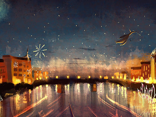 陌生城市的夜晚