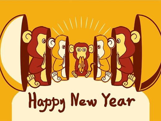 新年贺卡（个人主页-ZMTQ1OTU0MTY=） - 创作习作 - 站酷设计师DD插画原创素材 - 站酷ZCOOL