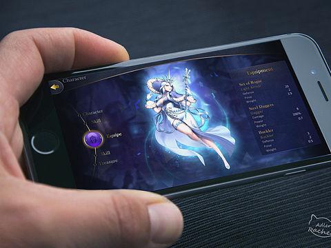 韩风手游UI，神秘莫测的风格，哈哈。