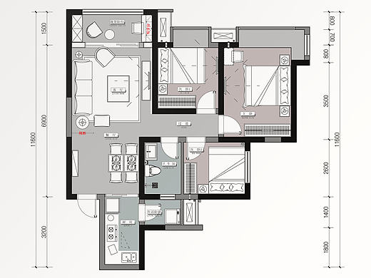 世龍公館新中式（個(gè)人主頁-ZMjE2ODc1MTY=） - 家裝設(shè)計(jì) - 站酷設(shè)計(jì)師柒戈設(shè)計(jì)工作室原創(chuàng)素材 - 站酷ZCOOL