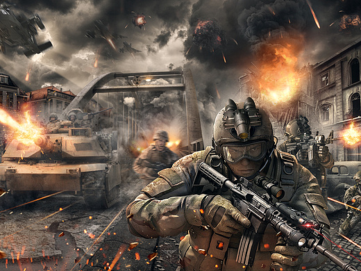 现代战争海报合成练习