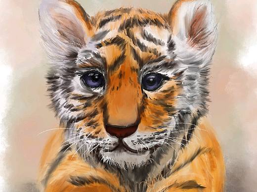 虎年画个小脑斧（个人主页-ZNTY3NTkwMTY=） - 创作习作 - 站酷设计师ggfreed原创素材 - 站酷ZCOOL