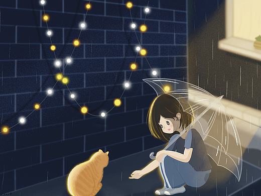 雨中的相遇（个人主页-ZNTkyNzIzODQ=） - 绘本 - 站酷设计师一枚细原创素材 - 站酷ZCOOL