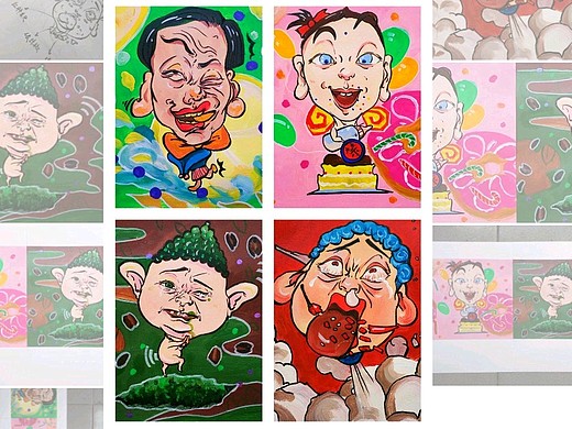 丙烯绘画,酸甜苦辣形象设计