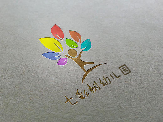 七彩树幼儿园logo设计