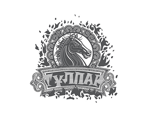 哈萨克风原创tshirt图案设计n11《马图腾》