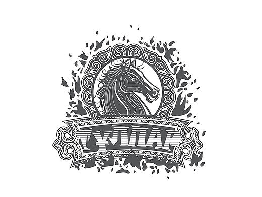 哈萨克风原创Tshirt图案设计N11《马图腾》