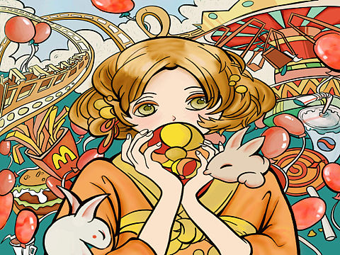 插画少女系（个人主页-ZMzQwNjM1NjA=） - 商业插画 - 站酷设计师美环胖子原创素材 - 站酷ZCOOL