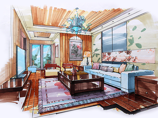 手绘 马克笔 勾线笔