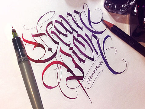 最近的calligraphy字体作品