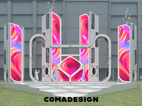 1111｜电商平台双十一启动装置设计舞美设计