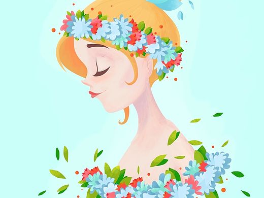 春日幻想——第一次的手绘作品