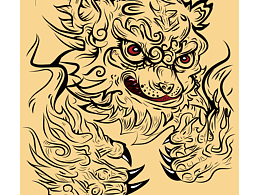 白虎插畫