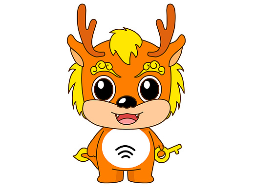 wifi万能钥匙吉祥物:麒麟-安洛可