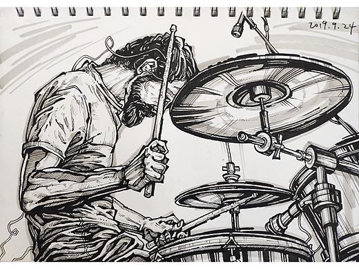 练笔和纹身手稿