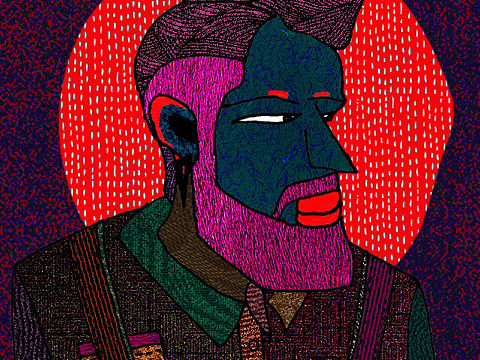 魔性的复古色插画