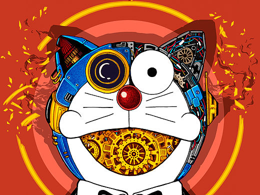 老紳士系列——哆啦A夢（個人主頁-ZMTUzNTQzNjA=） - 商業(yè)插畫 - 站酷設計師VEN一皿原創(chuàng)素材 - 站酷ZCOOL