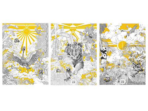 我的主题插画系列《自然之歌》