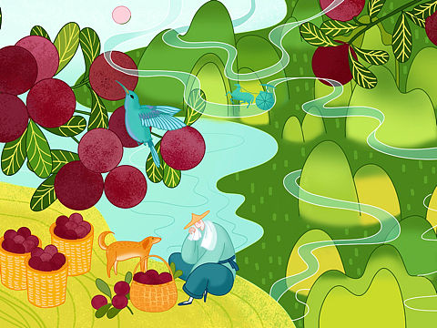 农产品包装插画