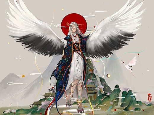 精卫插画-商业插画30404coconmay3年前山海经系列白泽插画-创作习作