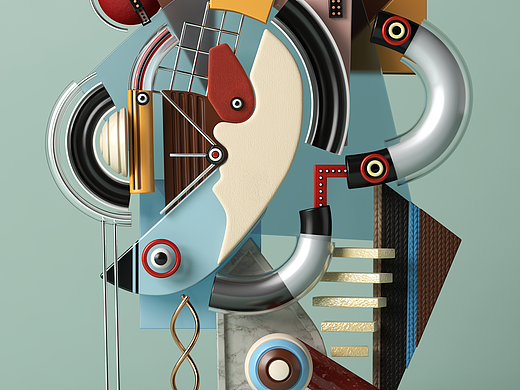 C4D抽象画材质练习