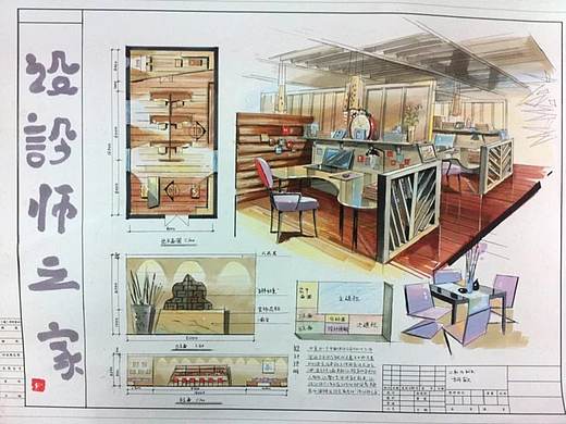 学生时代（室内手绘设计）