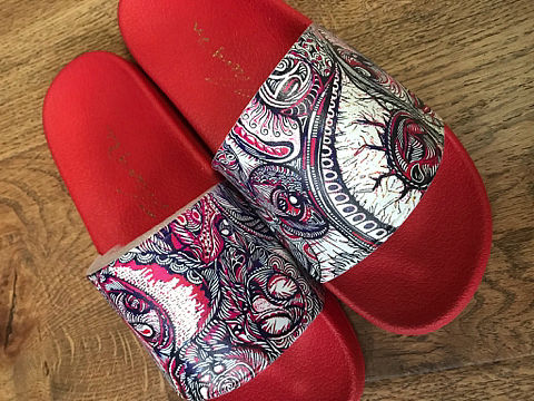 原创插画插画拖鞋