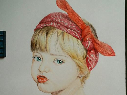 彩鉛戴發(fā)箍的小女孩（個人主頁-ZMjAwMDA3OTY=） - 繪畫 - 站酷設計師盛世江山原創(chuàng)素材 - 站酷ZCOOL