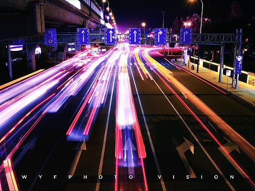 #Night scene of Hohhot 车轨