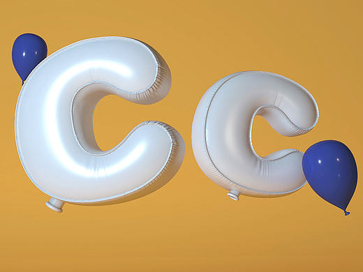 c4d气球字-教程