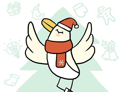 疯狂鸟窝圣诞主题壁纸~