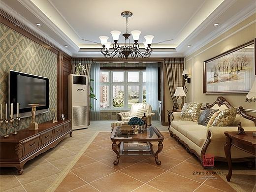 【海棠湾装修】130㎡-简单美式风格-金舍装饰-石家庄装修（个人主页-ZMTgyMjI1ODg=） - 家装设计 - 站酷设计师金舍小柯原创素材 - 站酷ZCOOL