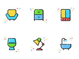 以前的一点家居类mbe风格图标练习