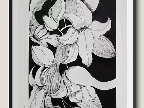线描装饰画