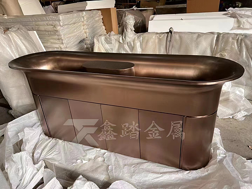 酒店会所餐饮区不锈钢洗手盆来图定制酒吧不锈钢洗手盆