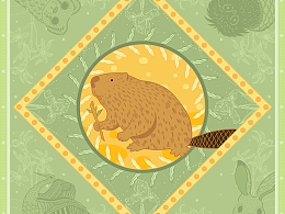 【珍稀动物100】蒙新河狸插画·文创延展