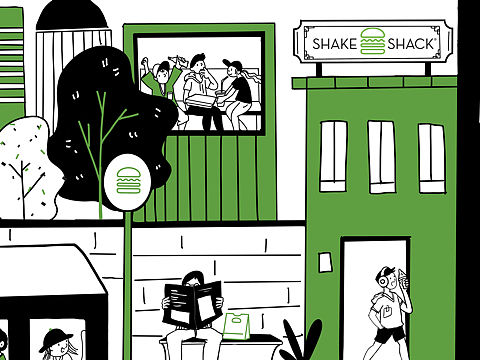 网红店shake shack boarding