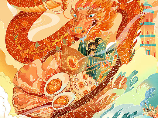 端午节主题原创插画