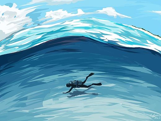 The sea