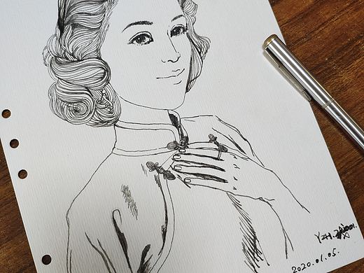 100个古风人物线稿小目标