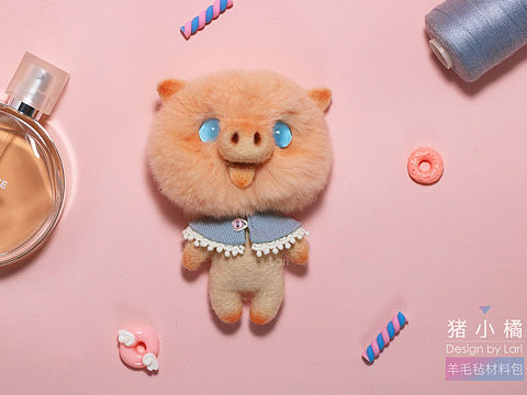 【lari手作】羊毛毡猪小橘